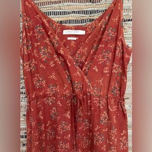 Christy Dawn • The London Dress | Orange Daisy Vine (Block Printed)